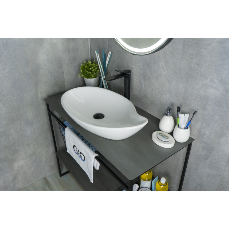 Раковина Gid N9052 51116 накладная белая 65x38x14