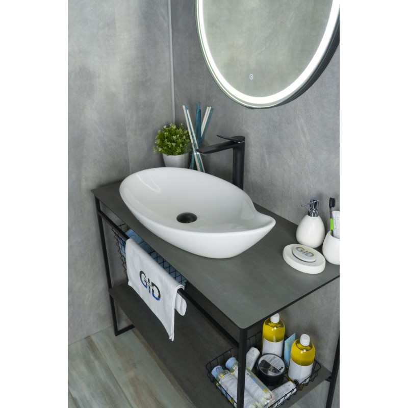Раковина Gid N9052 51116 накладная белая 65x38x14