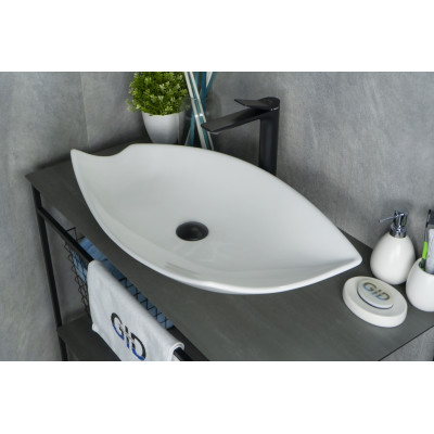 Раковина Gid N9178 51171 накладная белая 74x38x13