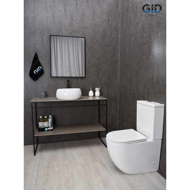 Раковина Gid N9140 51213 накладная белая 40x40x15.5