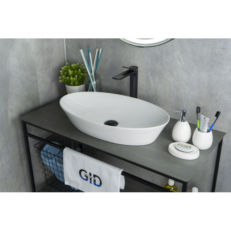 Раковина Gid N9397 51141 накладная белая 61x37x12