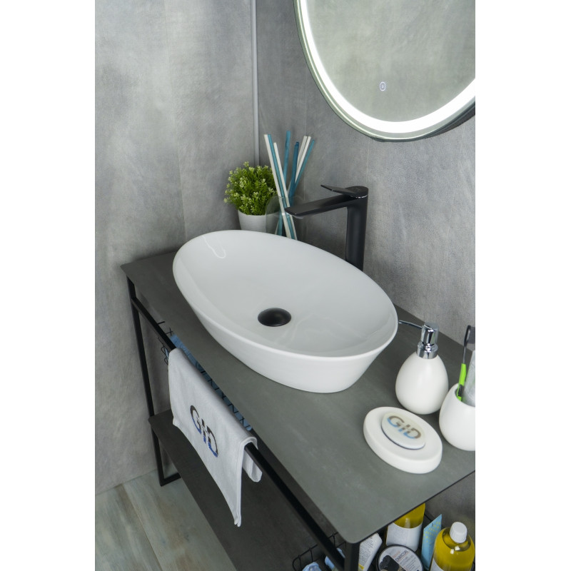 Раковина Gid N9397 51141 накладная белая 61x37x12