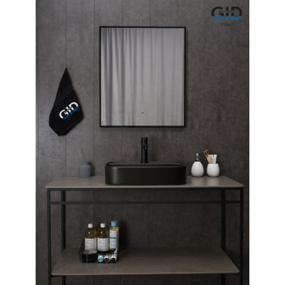 Раковина Gid Bm9550 53364 накладная черная матовая 50x40x11