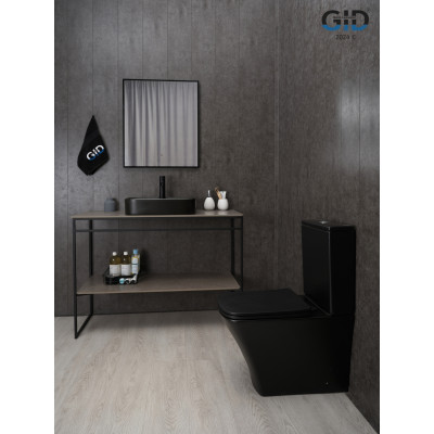 Раковина Gid Bm9550 53364 накладная черная матовая 50x40x11