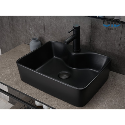 Раковина Gid Bm9091 53373 накладная черная матовая 48x37x13