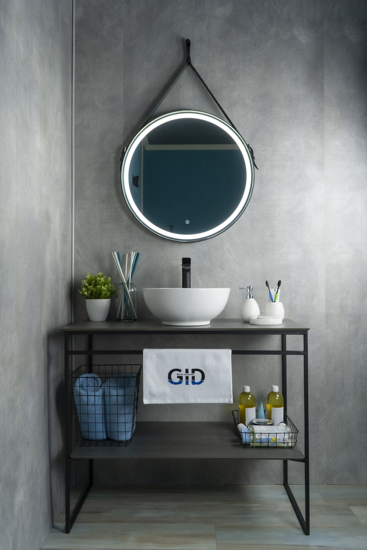 Раковина Gid N9002 51102 накладная белая 38.5x38.5x15