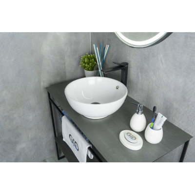 Раковина Gid N9002 51102 накладная белая 38.5x38.5x15