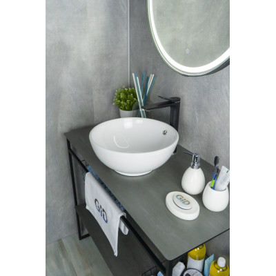 Раковина Gid N9002 51102 накладная белая 38.5x38.5x15