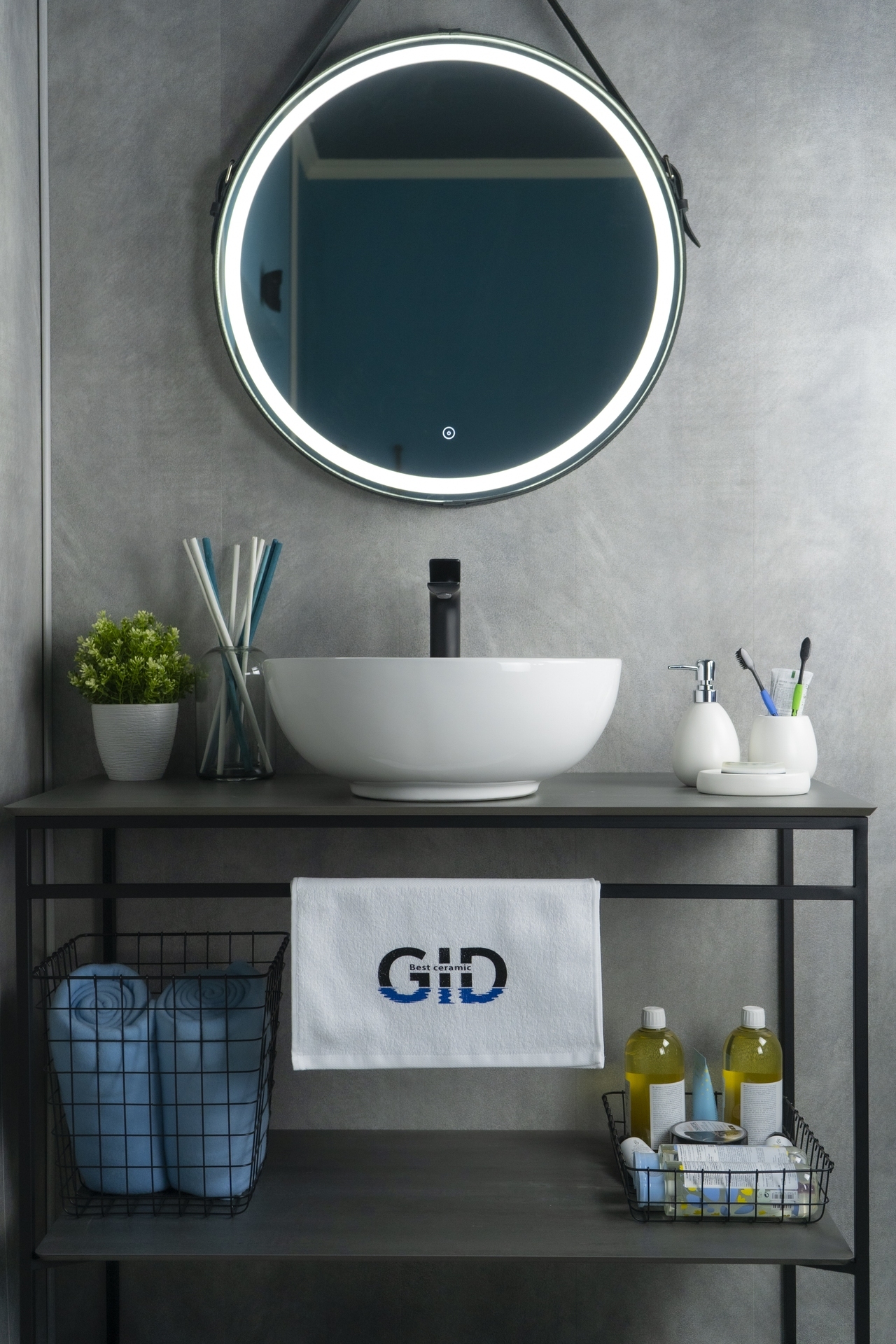 Раковина Gid N9003a 51103 накладная белая 43x43x17.5