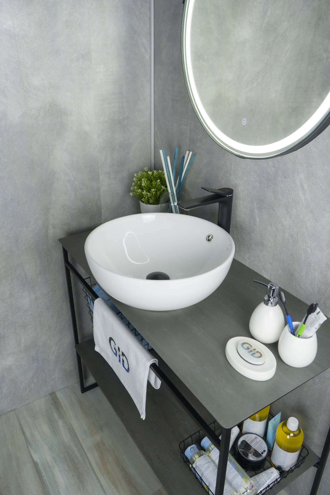 Раковина Gid N9003a 51103 накладная белая 43x43x17.5