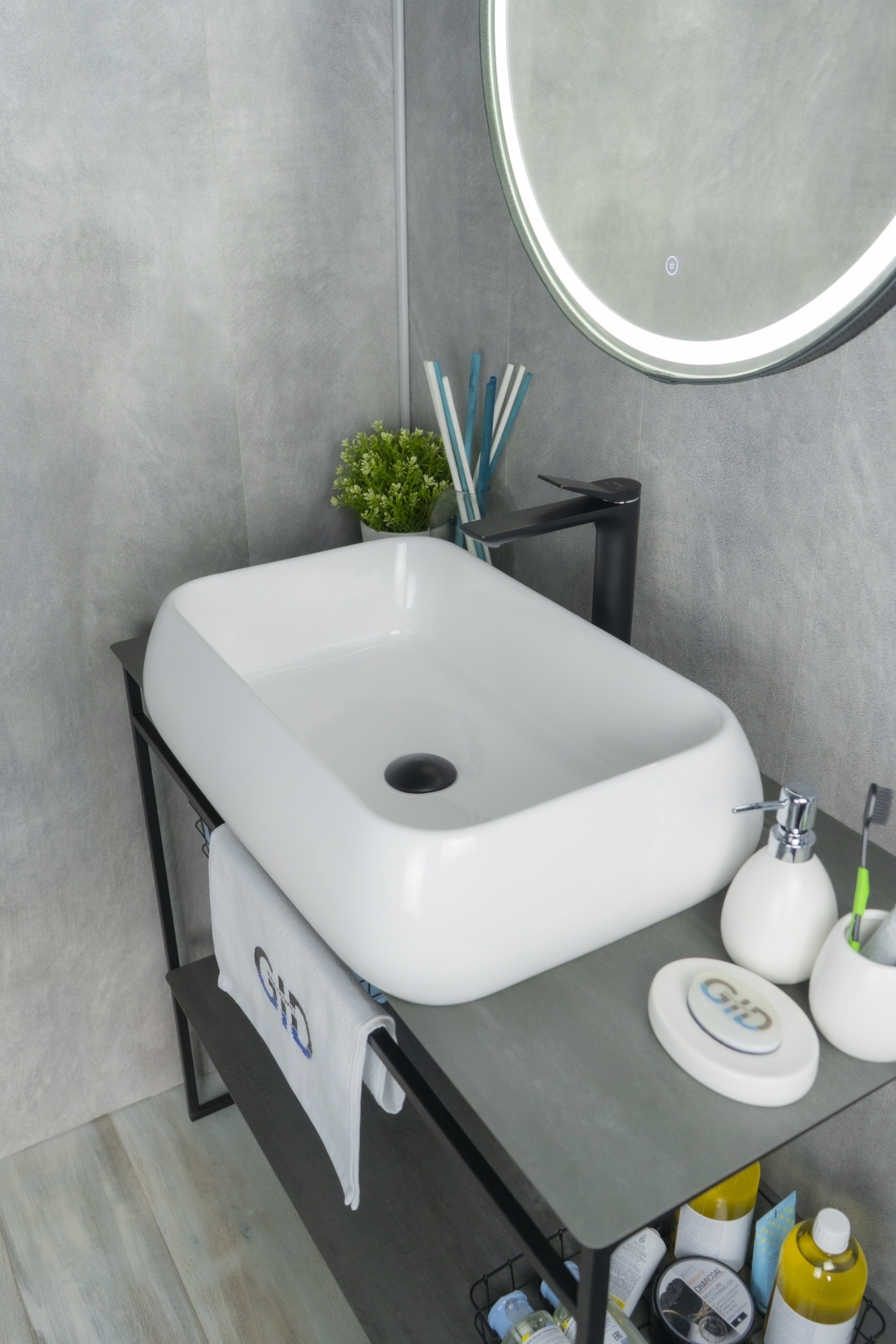 Раковина Gid N9239 51134 накладная белая 60x40x15