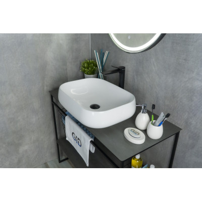 Раковина Gid N9243 51135 накладная белая 56x42x14