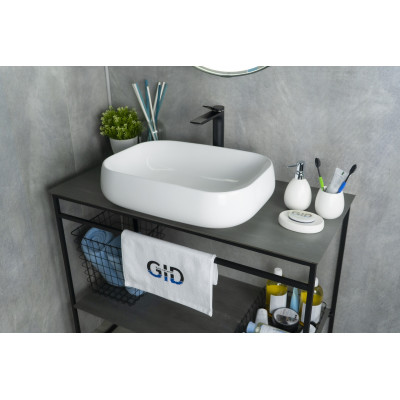 Раковина Gid N9243 51135 накладная белая 56x42x14