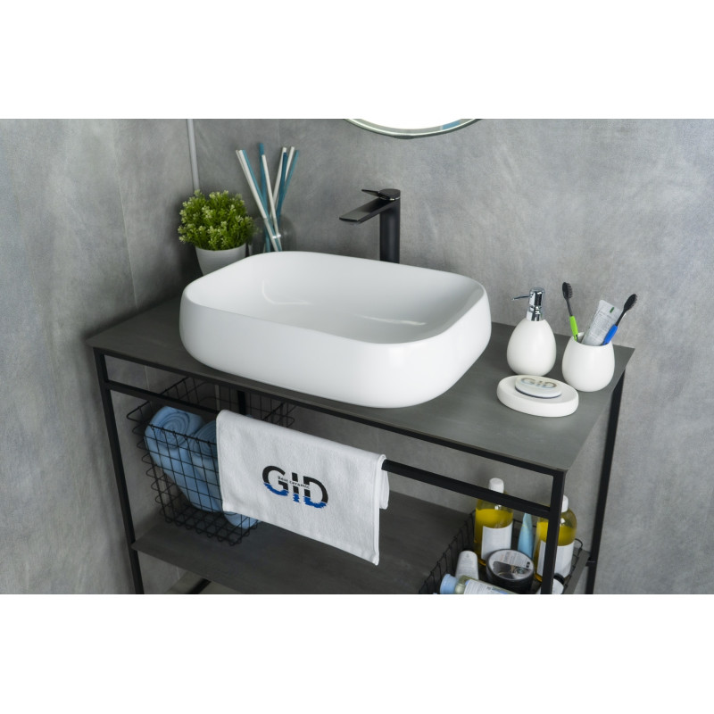 Раковина Gid N9243 51135 накладная белая 56x42x14