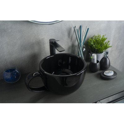 Раковина Gid Nc9077 52230 накладная черная глянцевая 40x30x18