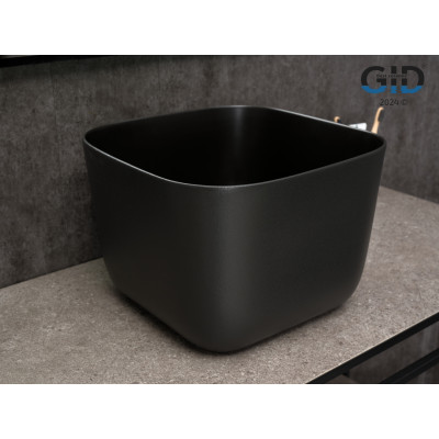 Раковина Gid N9301bg 53356 накладная черная графит 36x36x25.5