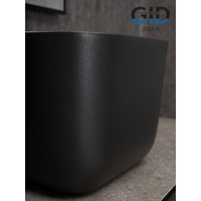 Раковина Gid N9301bg 53356 накладная черная графит 36x36x25.5