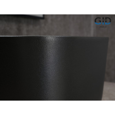 Раковина Gid N9301bg 53356 накладная черная графит 36x36x25.5