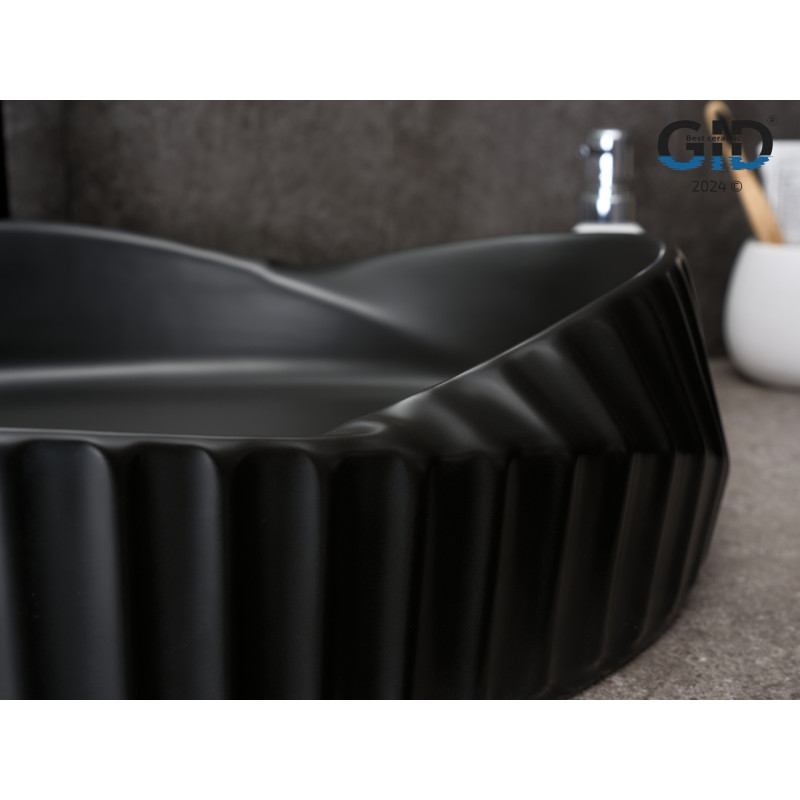Раковина Gid Bm888 53358 накладная черная матовая 60x38.5x13.5
