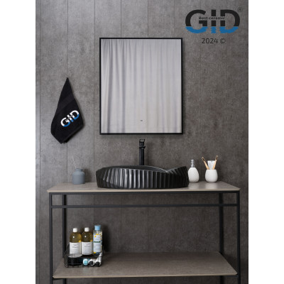 Раковина Gid Bm888 53358 накладная черная матовая 60x38.5x13.5
