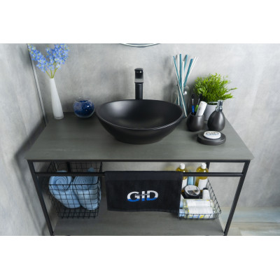 Раковина Gid Nc901 52223 накладная черная матовая 41x34x15