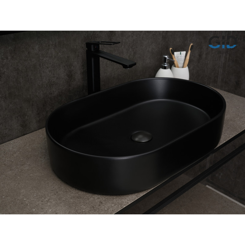 Раковина Gid Bm1479 53354 накладная черная матовая 61x38.5x12