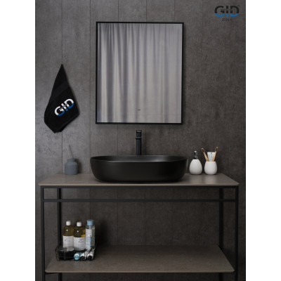 Раковина Gid Bm1348 53355 накладная черная матовая 61x41x13.5