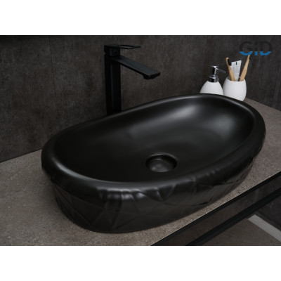 Раковина Gid Bm777 53357 накладная черная матовая 60x39x13.5