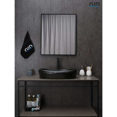 Раковина Gid Bm777 53357 накладная черная матовая 60x39x13.5