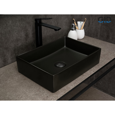 Раковина Gid Bm1204 53360 накладная черная матовая 45x32x11