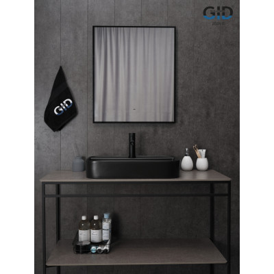 Раковина Gid Bm9660 53376 накладная черная матовая 60x40x11