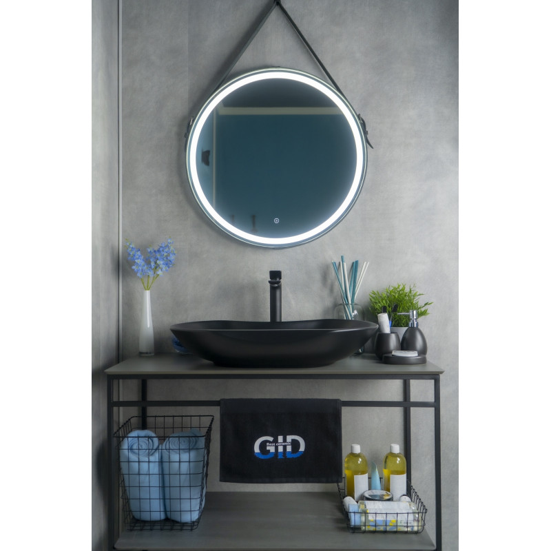 Раковина Gid Bm9175 53333 накладная черная матовая 66.5x41x12