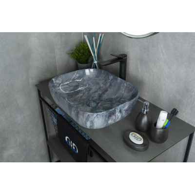 Раковина Gid K397G124 54401 накладная под камень глянцевая 50x40x14