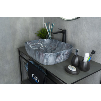 Раковина Gid K397G124 54401 накладная под камень глянцевая 50x40x14