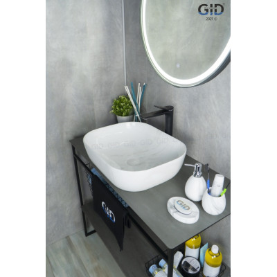 Раковина Gid K397D9 53322 накладная под камень глянцевая 50x40x14