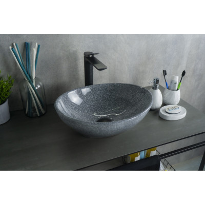 Раковина Gid Mnc331 54430 накладная под камень глянцевая 41x34x15