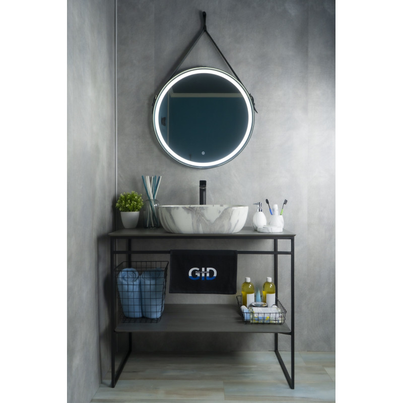 Раковина Gid K397G125 54402 накладная под камень глянцевая 50x40x14