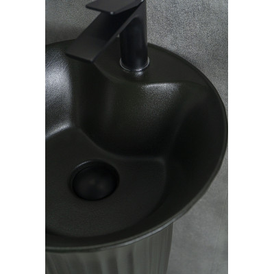 Раковина Gid Nb132bg 81114 накладная под черная  графит 41x41x84