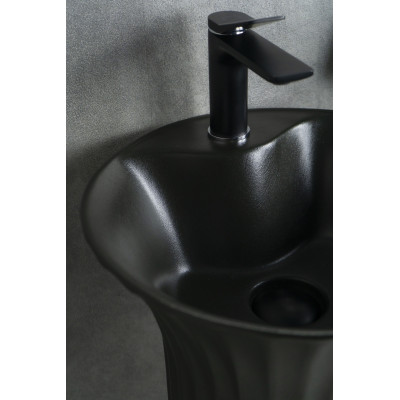 Раковина Gid Nb132bg 81114 накладная под черная  графит 41x41x84
