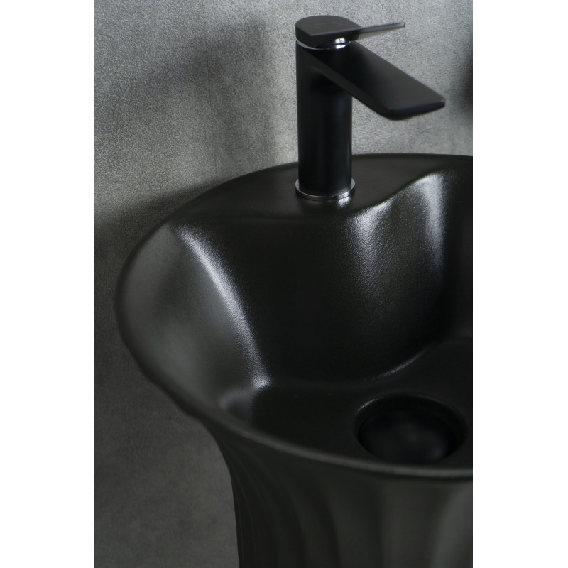 Раковина Gid Nb132bg 81114 накладная под черная  графит 41x41x84