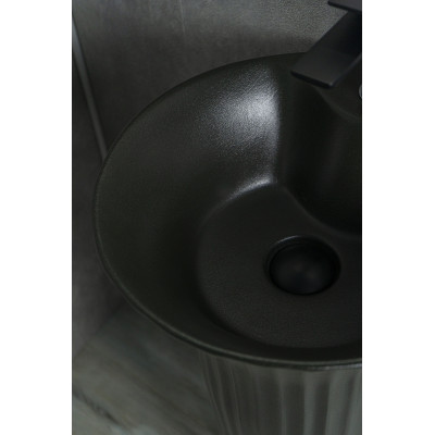 Раковина Gid Nb132bg 81114 накладная под черная  графит 41x41x84
