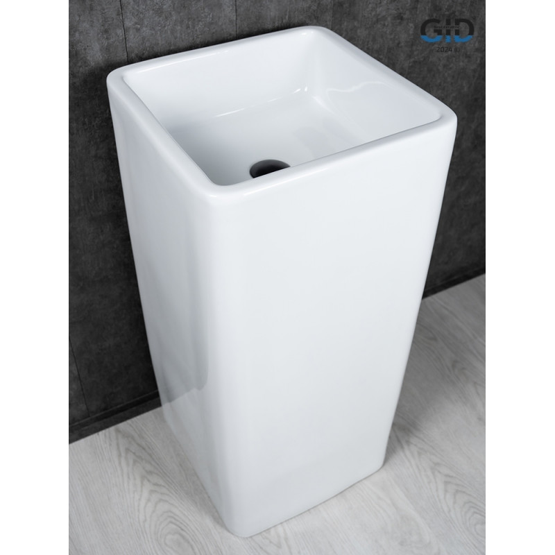 Раковина Gid Nb149 81119 накладная белая 41x41x85