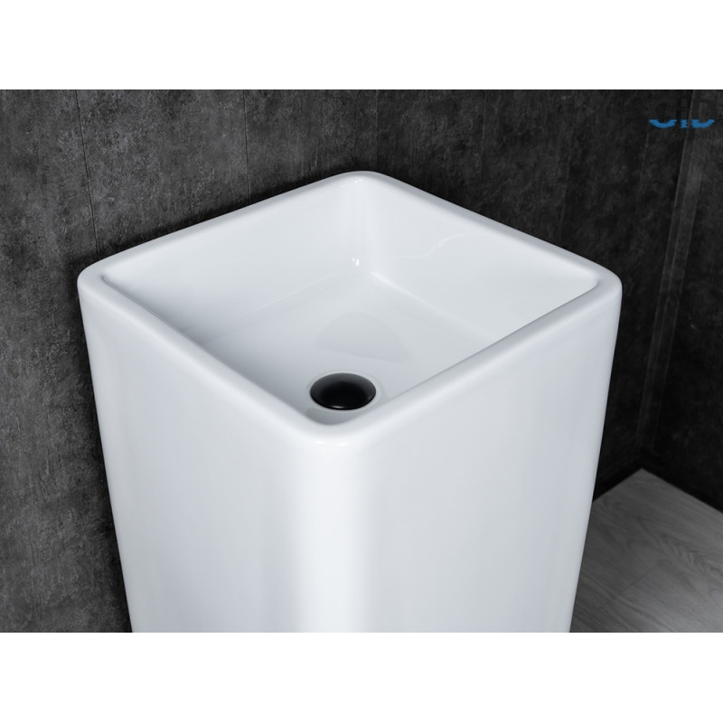 Раковина Gid Nb149 81119 накладная белая 41x41x85