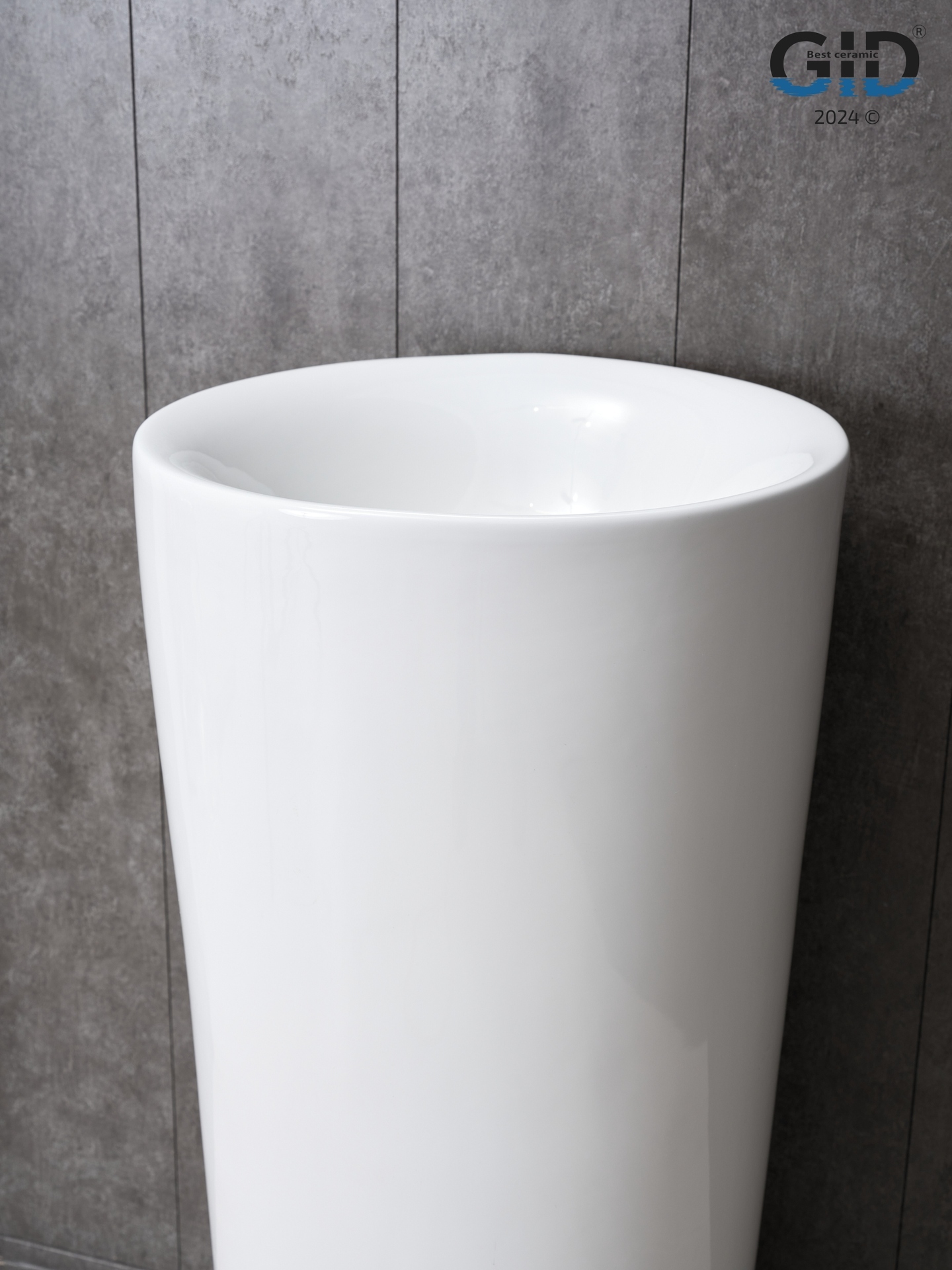 Раковина Gid Nb130w 81118 накладная белая 41x41x85