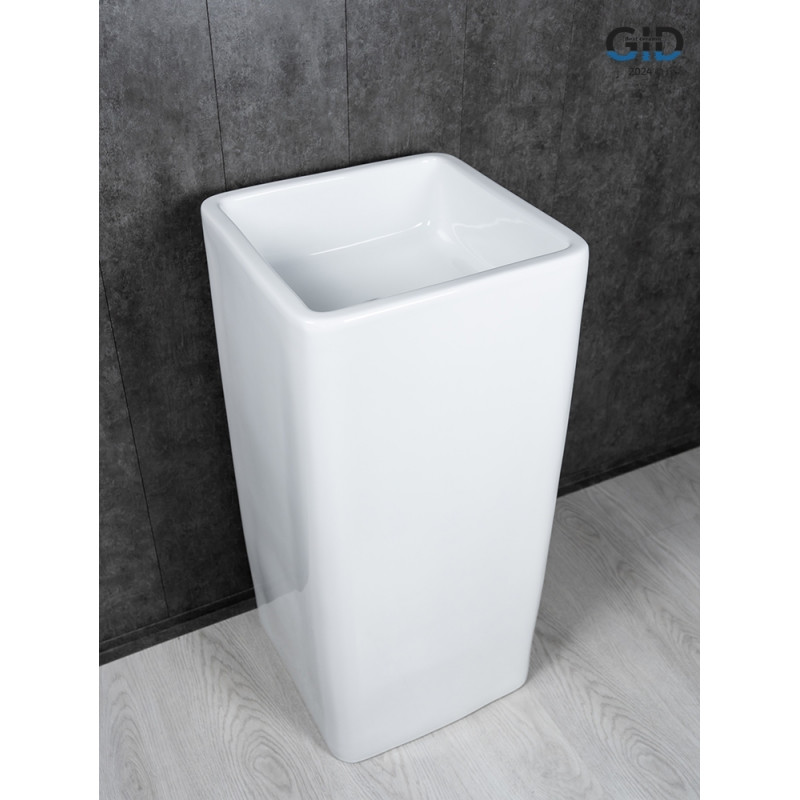 Раковина Gid Nb149 81119 накладная белая 41x41x85