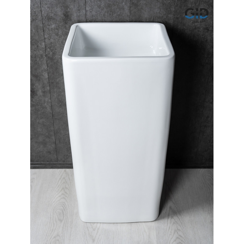 Раковина Gid Nb149 81119 накладная белая 41x41x85