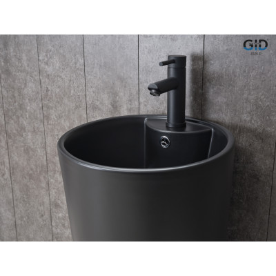 Раковина Gid Nb131bm 81120 напольная черная матовая 40x40x84