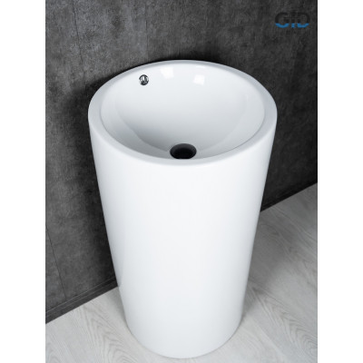 Раковина Gid Nb163 81107 накладная белая 46x46x85
