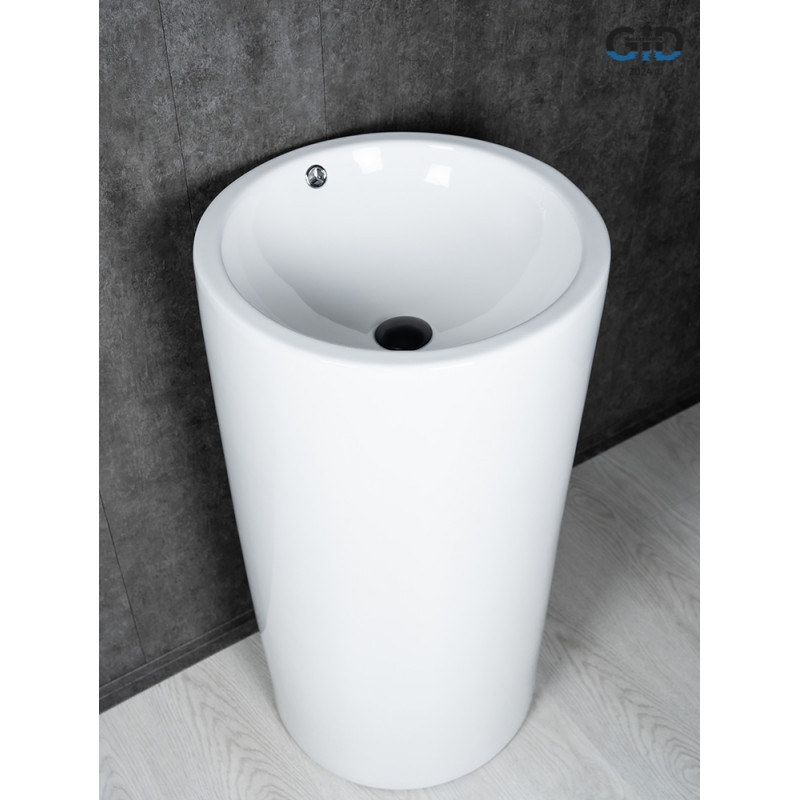 Раковина Gid Nb163 81107 накладная белая 46x46x85