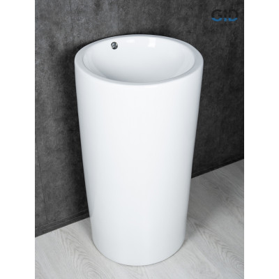 Раковина Gid Nb163 81107 накладная белая 46x46x85